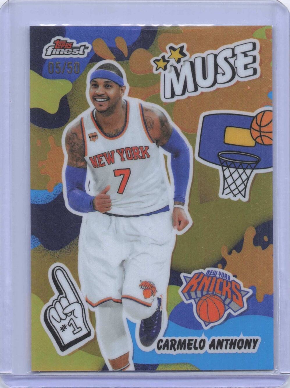 2025-26 Topps Finest Carmelo Anthony MUSE #M-7 /50 Knicks 05/50